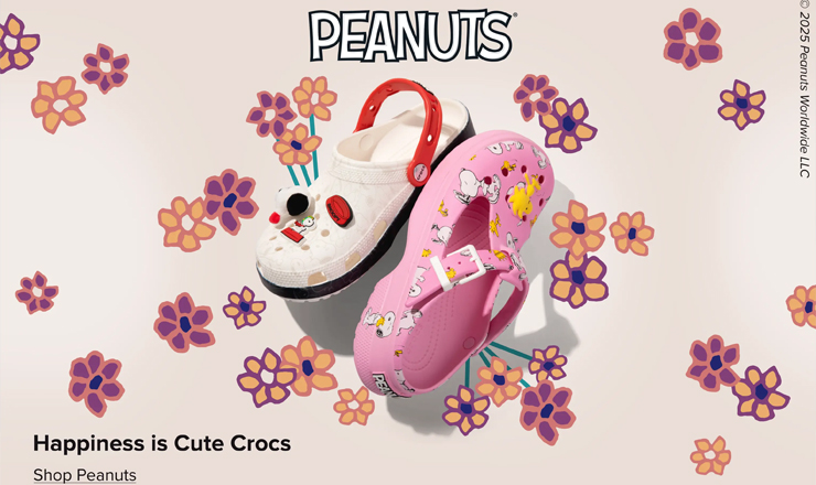 童趣时尚新风潮，Crocs卡骆驰x Peanuts合作系列闪亮登场！